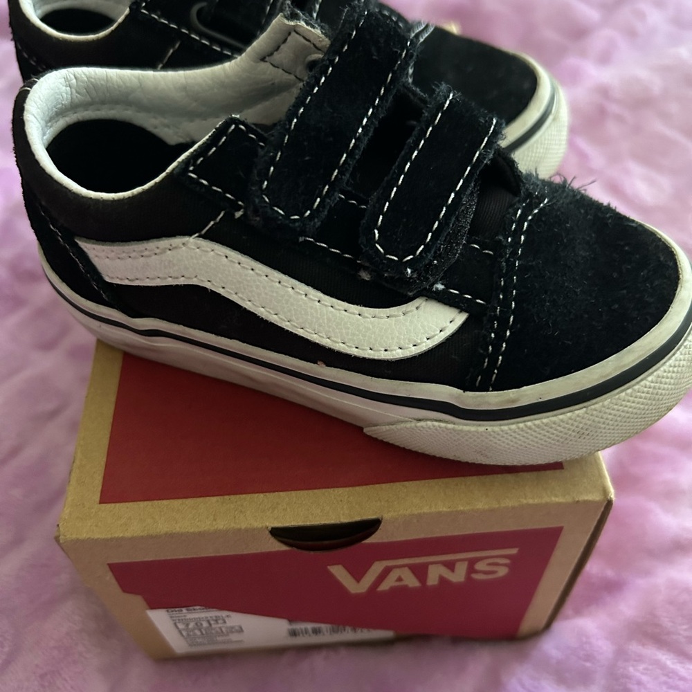 Vans Kids Black and White Sneakers